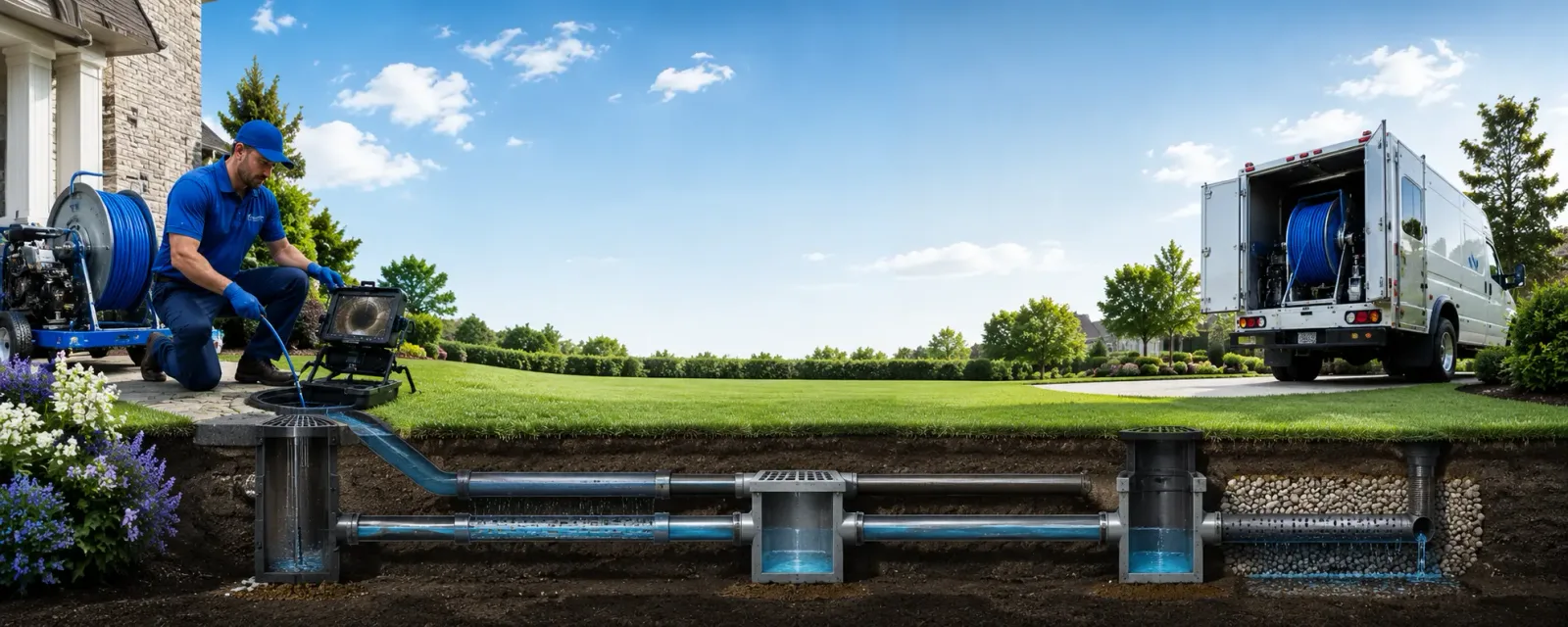 Outdoor drain cleaning information for Stockbridge, VT